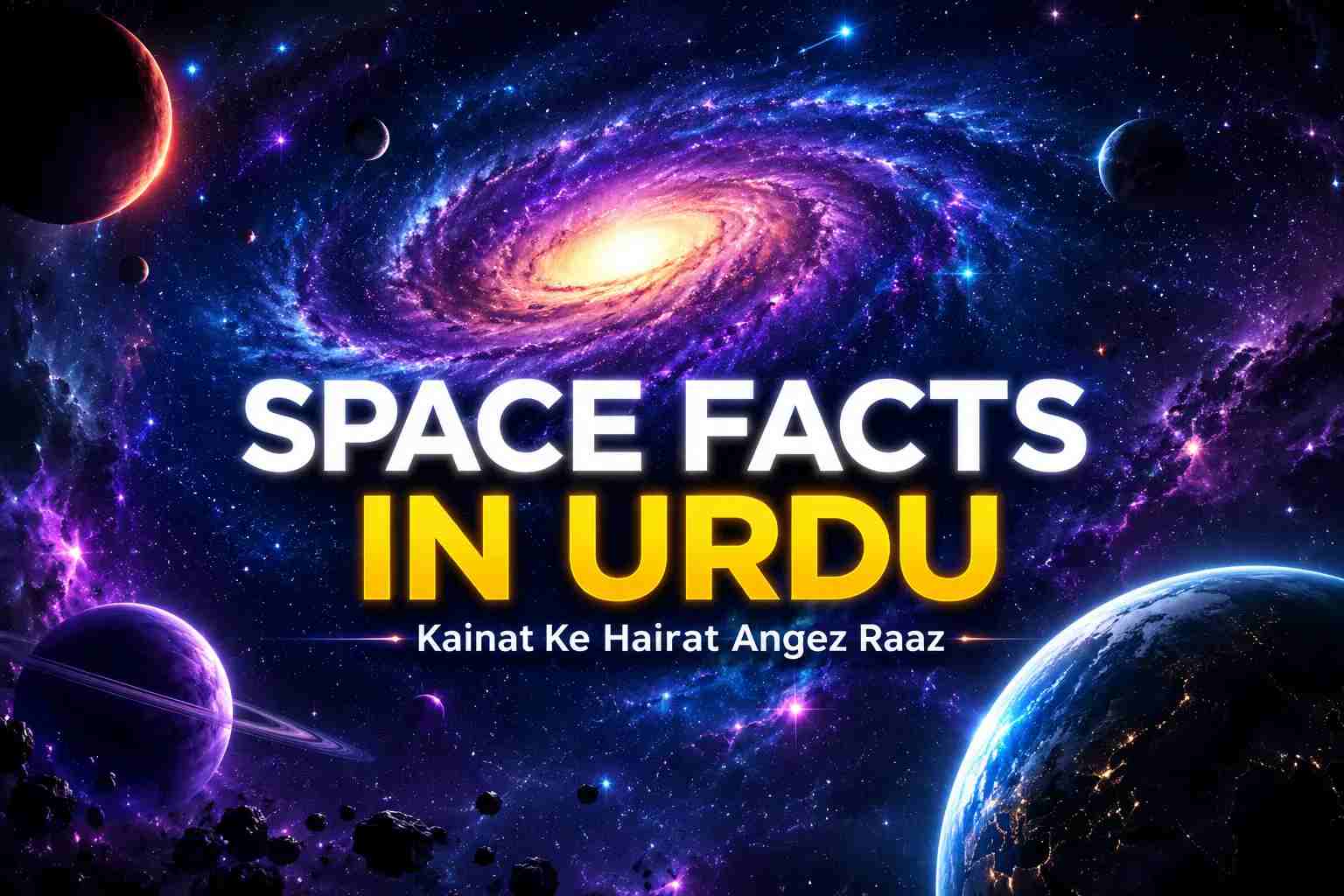 space facts in urdu - kainat ke sitare aur galaxies ka manzar