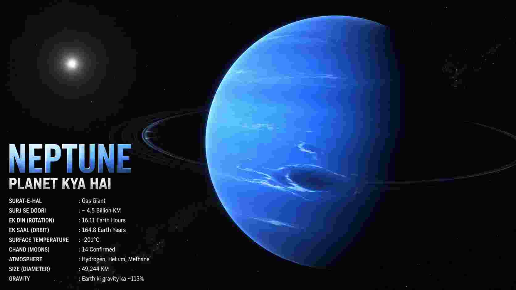 Neptune planet kya hai - solar system ka sab se door neela planet